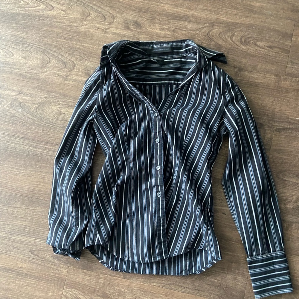 Women’s Pinstripe Button Up